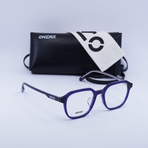 Kenzo KZ50102F 090 Square 53mm Eyeglasses - Blue - Picture 1 of 9